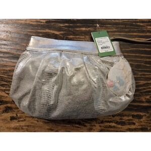 NWT Lilly Pulitzer silver clutch